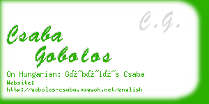 csaba gobolos business card